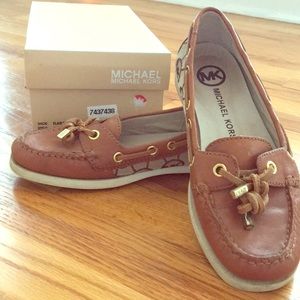 Michael kids leather monogram shoes